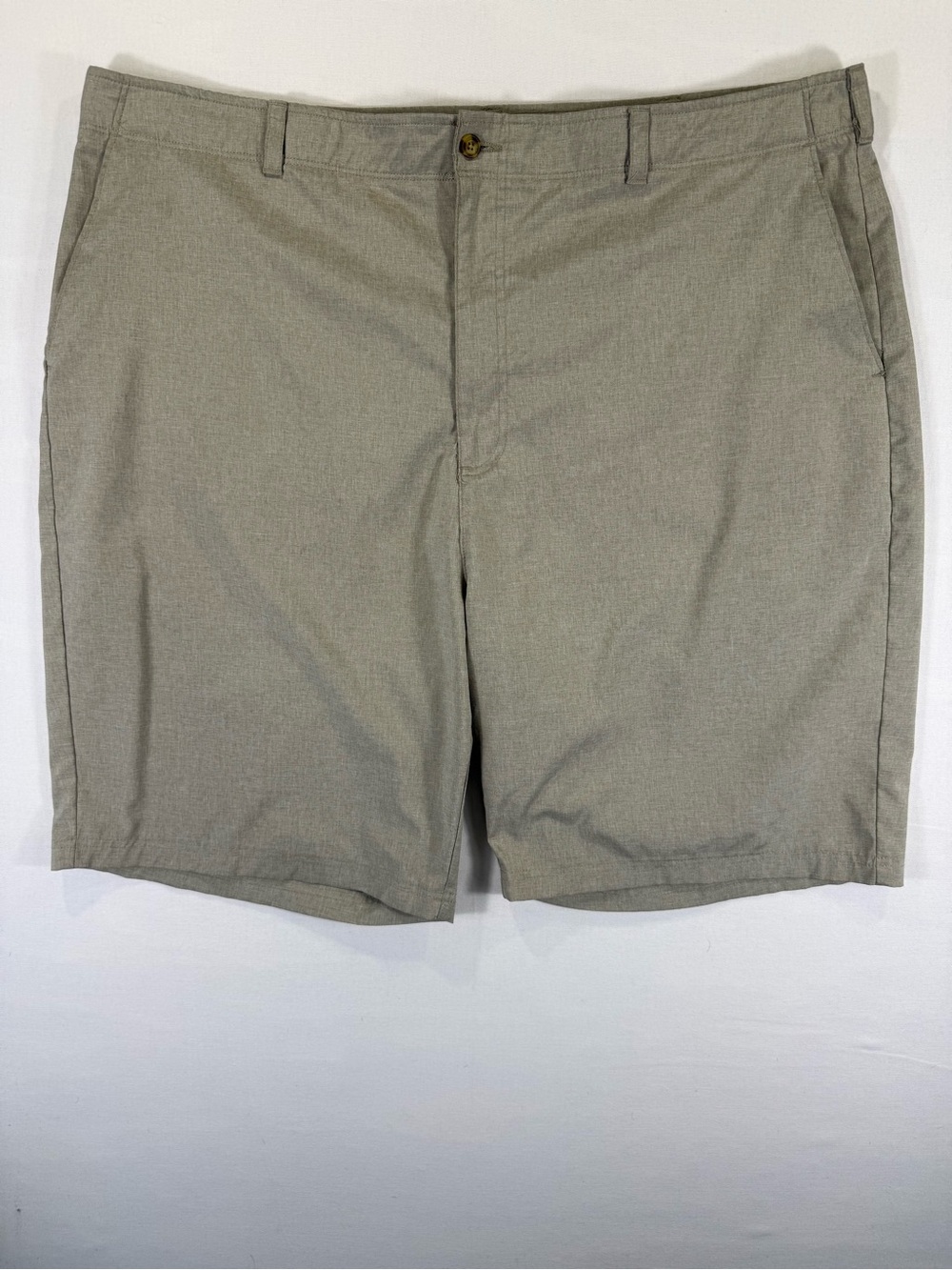 Hogan Men's Light Taupe Flat Front Shorts